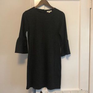 Shift mini Dress Black and Grey Houndstooth